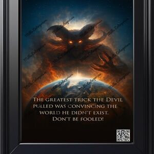 Masterful Framed Artwork SPIRITUAL WARFARE IS REAL — DON’T BE FOOLED!